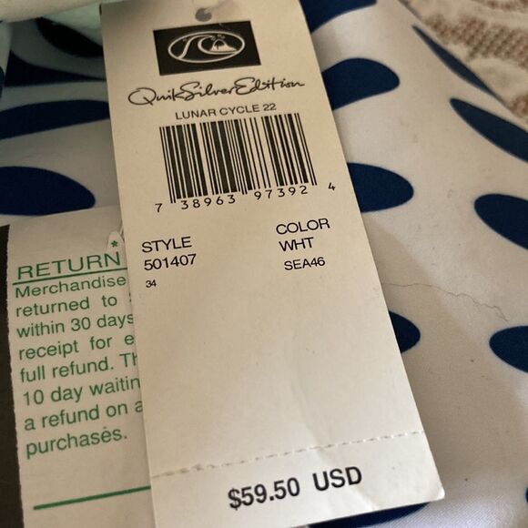 Men’s Quicksilver Board Shorts Size 34 New - Picture 11 of 11